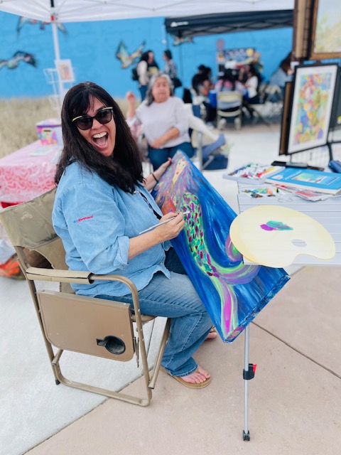 Artist Casey Dee at the 2025 World Bipolar Day event.